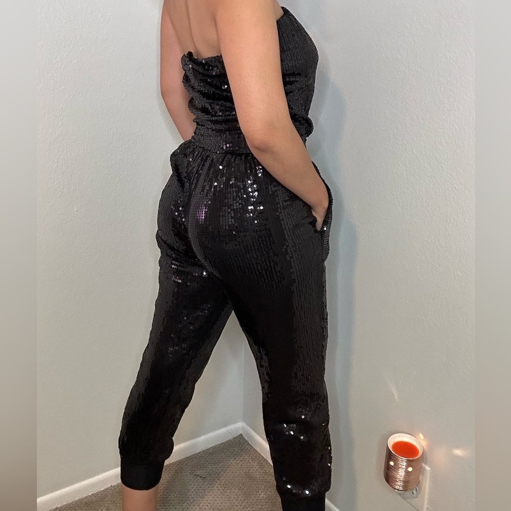 BEBE Sequin JumpSuit (Perfect for the Holidays)